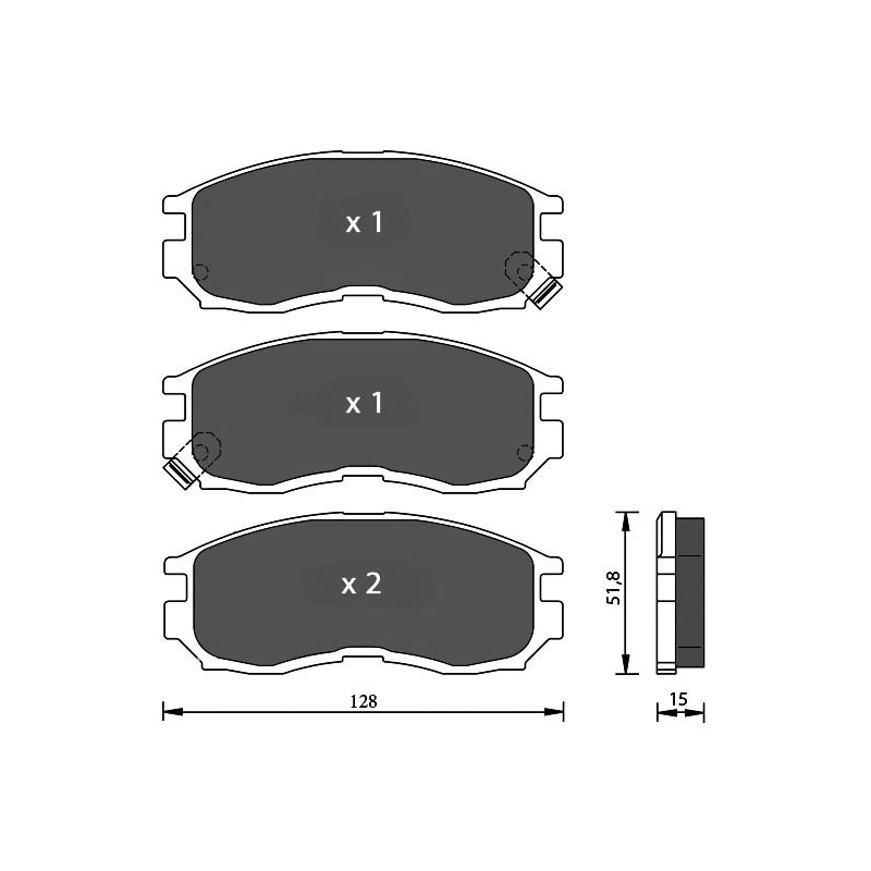 Pastiglie freno asse anteriore - SEVEN