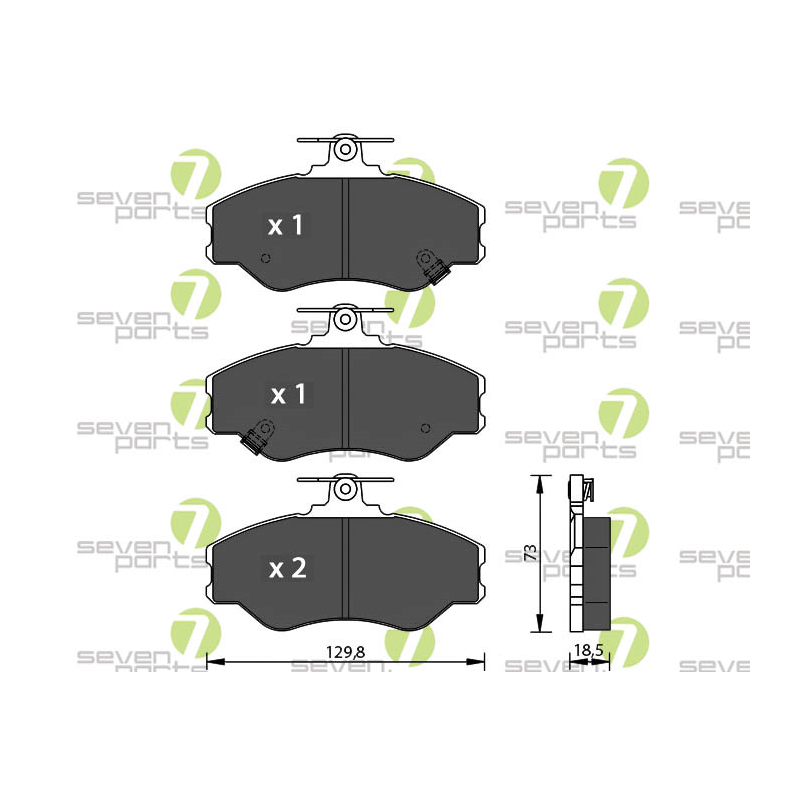 Pastiglie freno asse posteriore - SEVEN