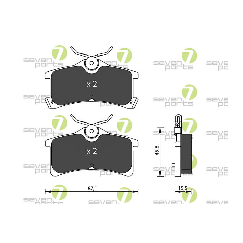 Pastiglie freno asse posteriore - SEVEN