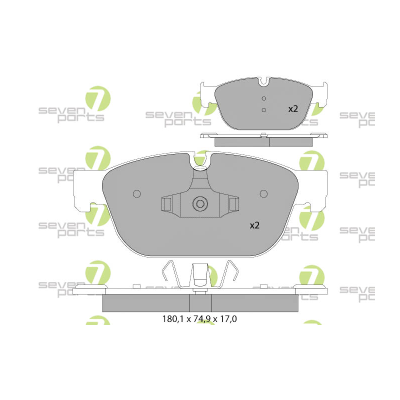 Pastiglie freno asse anteriore - SEVEN