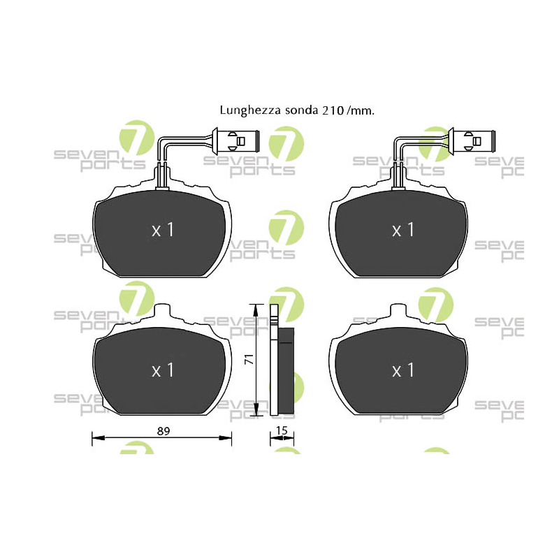 Pastiglie freno asse anteriore - SEVEN