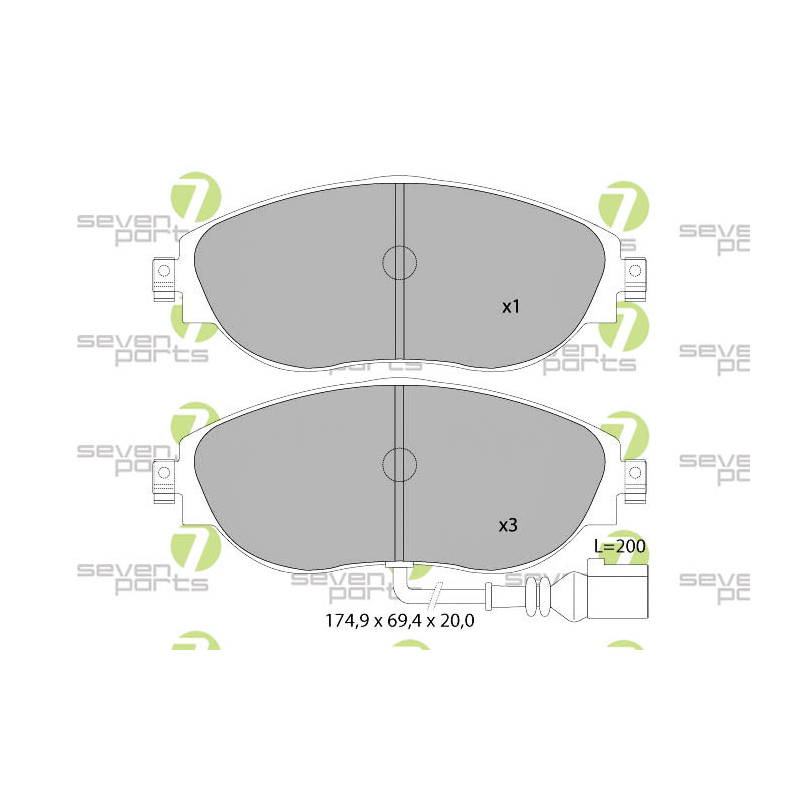 Pastiglie freno asse anteriore - SEVEN