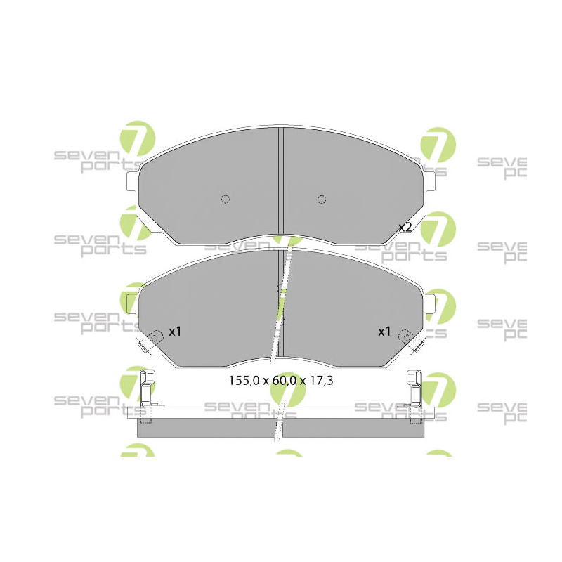 Pastiglie freno asse anteriore - SEVEN