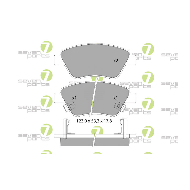 Pastiglie freno asse anteriore - SEVEN