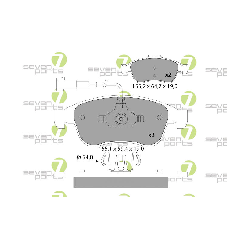 Pastiglie freno asse anteriore - SEVEN