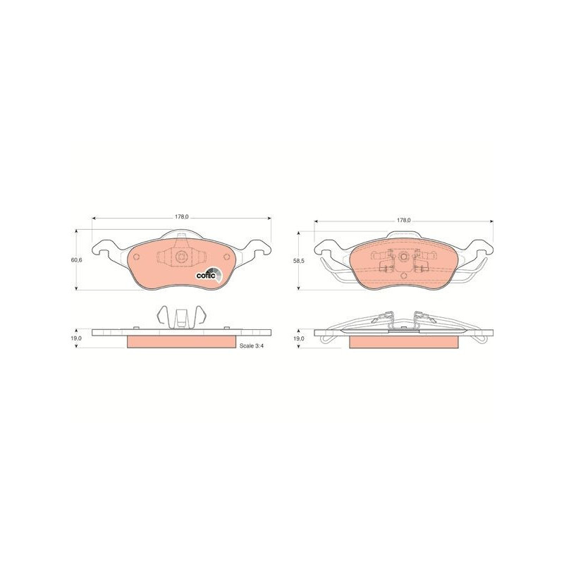 Pastiglie freno asse anteriore - TRW