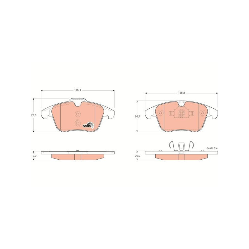 Pastiglie freno asse anteriore - TRW