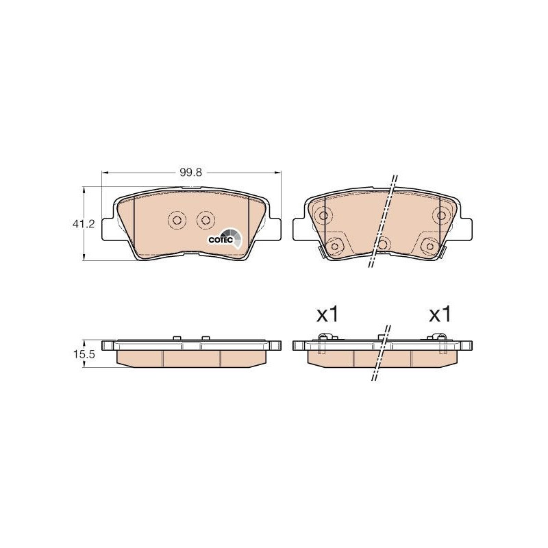 Pastiglie freno asse posteriore - TRW