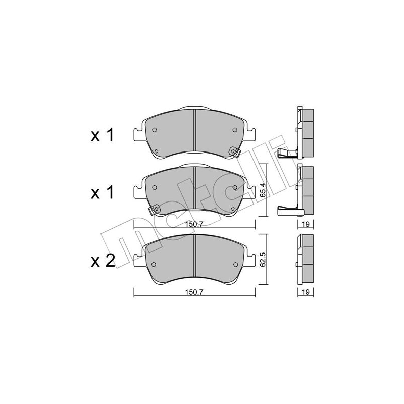 Pastiglie freno asse anteriore - METELLI
