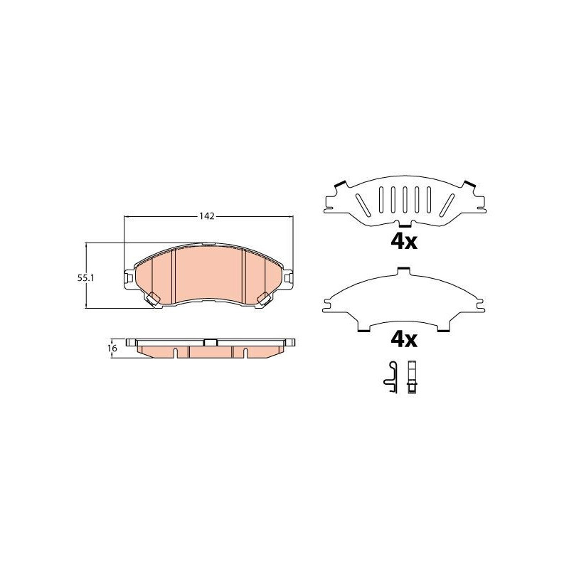 Pastiglie freno asse anteriore - TRW