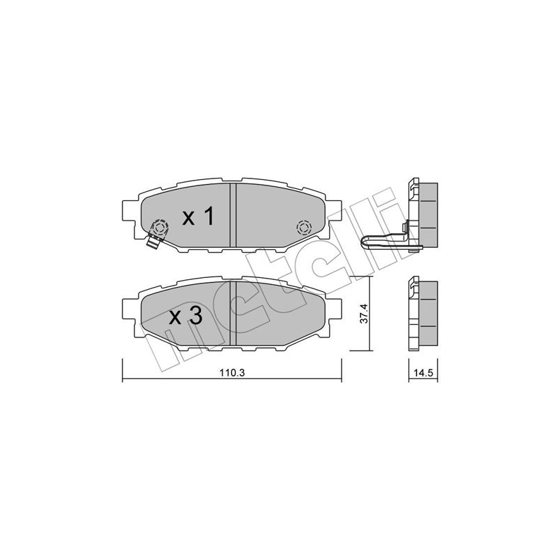 Pastiglie freno asse posteriore - METELLI