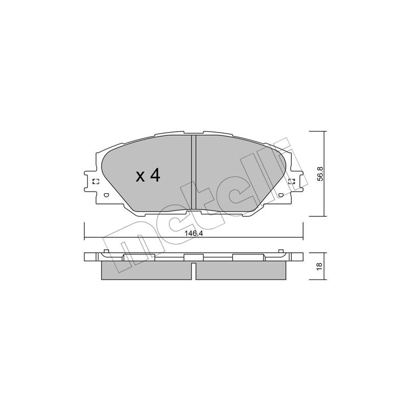 Pastiglie freno asse anteriore - METELLI
