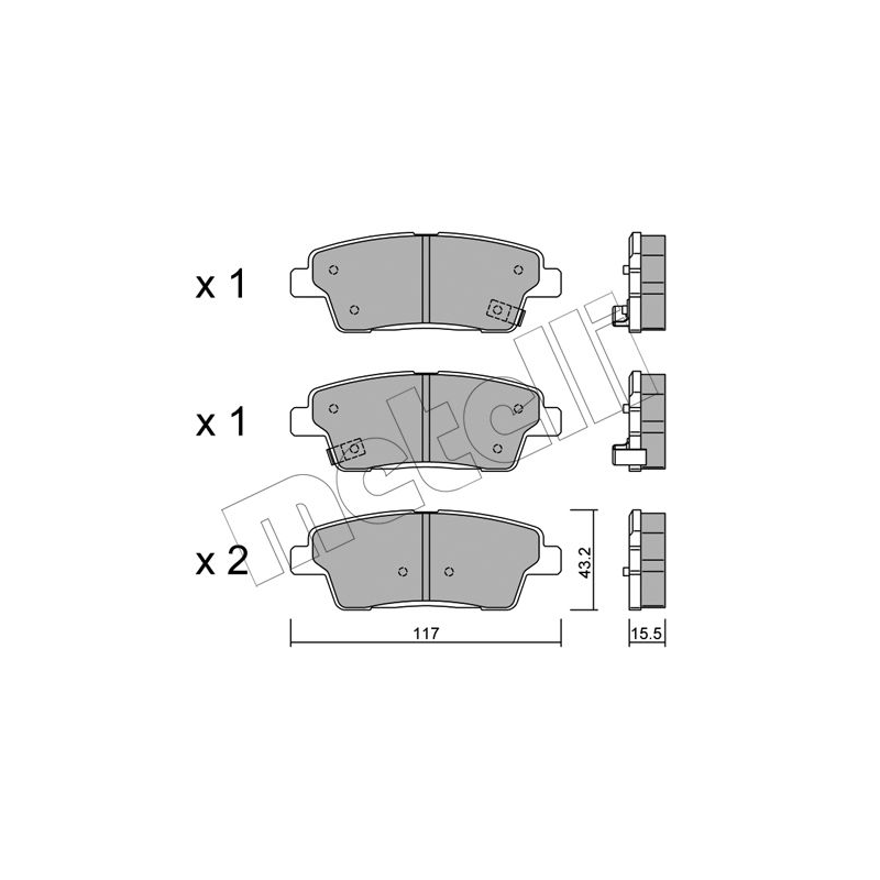 Pastiglie freno asse posteriore - METELLI