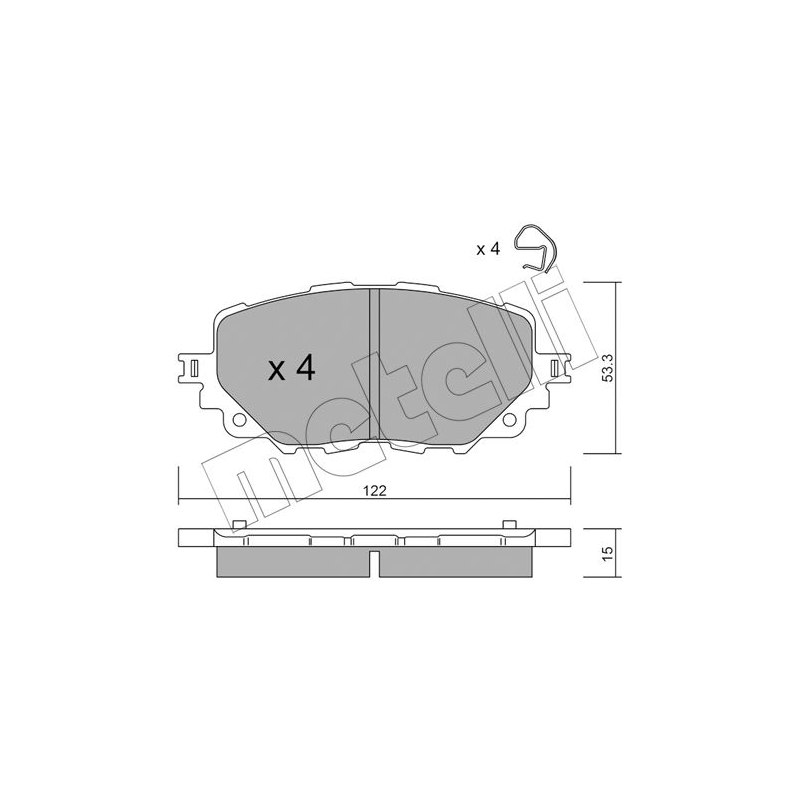Pastiglie freno asse anteriore - METELLI