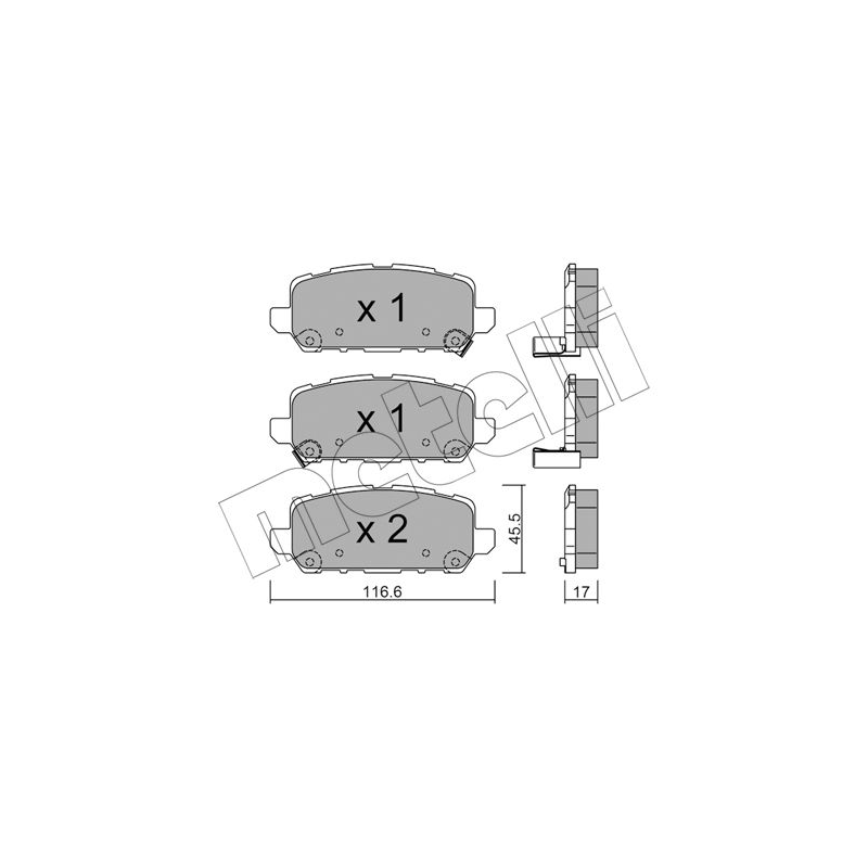 Pastiglie freno asse posteriore - METELLI