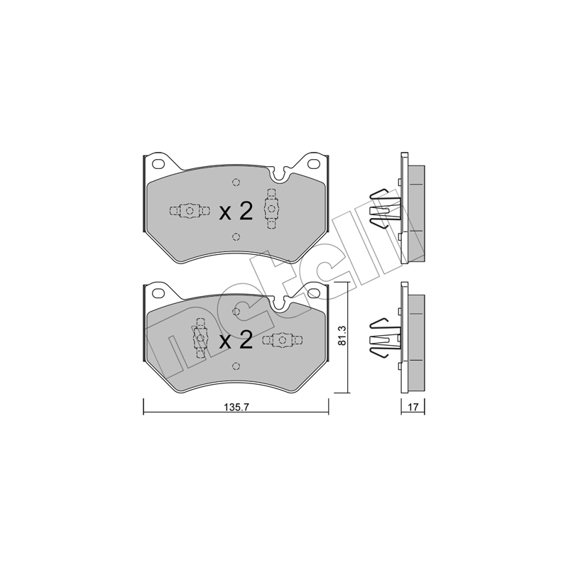 Pastiglie freno asse anteriore - METELLI