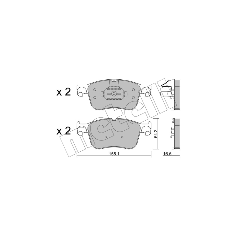 Pastiglie freno asse anteriore - METELLI