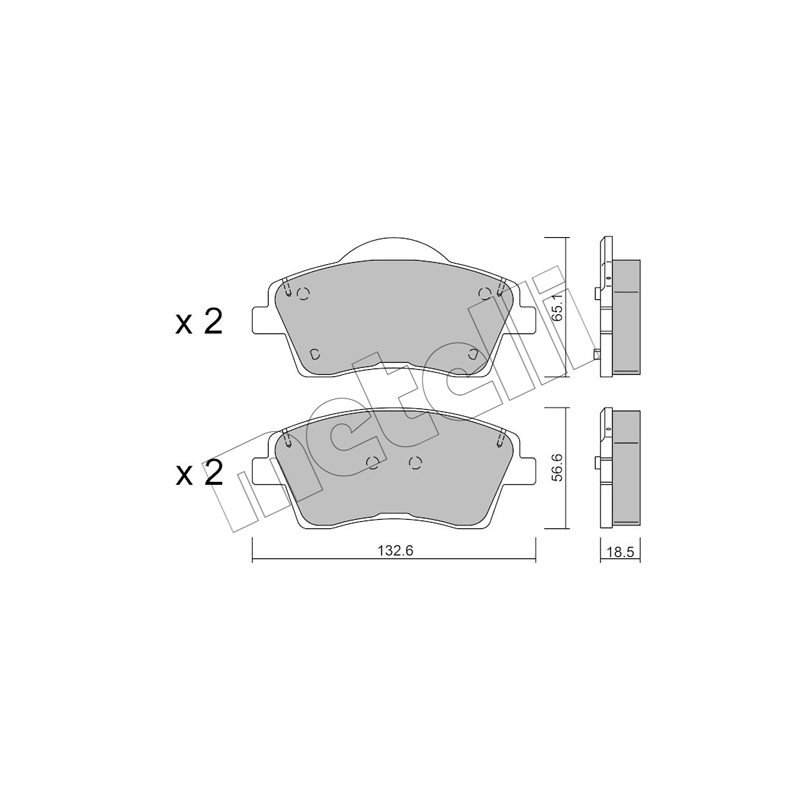 Pastiglie freno asse anteriore - METELLI