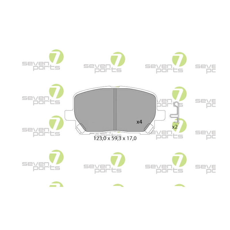 Pastiglie freno asse anteriore - SEVEN