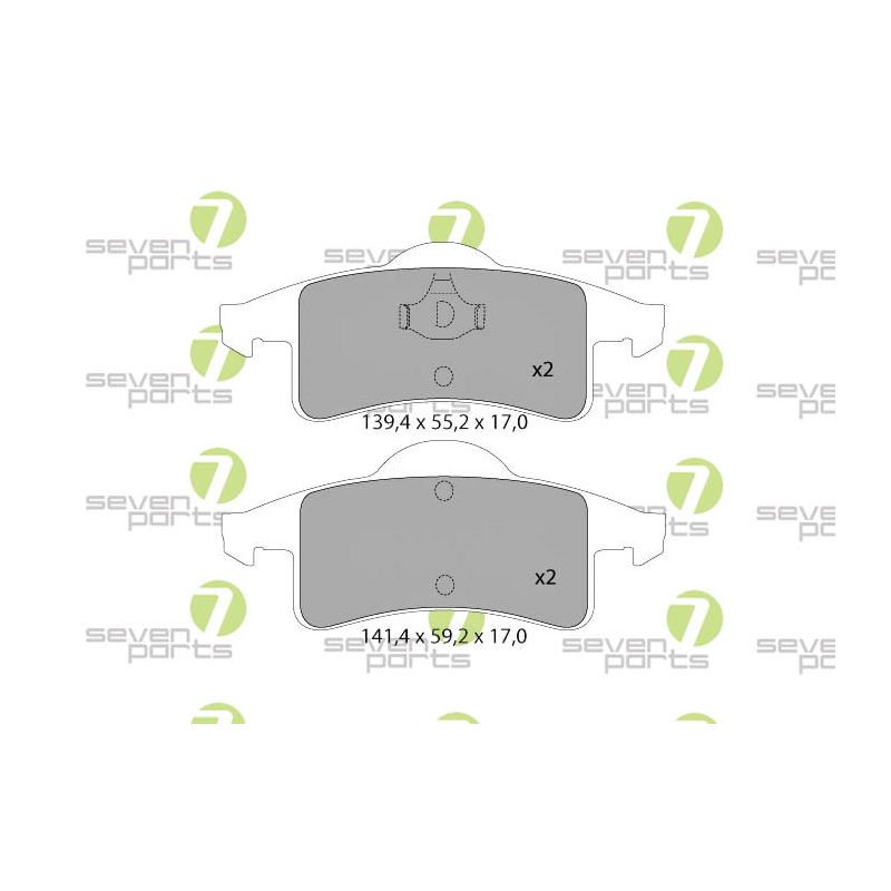 Pastiglie freno asse posteriore - SEVEN