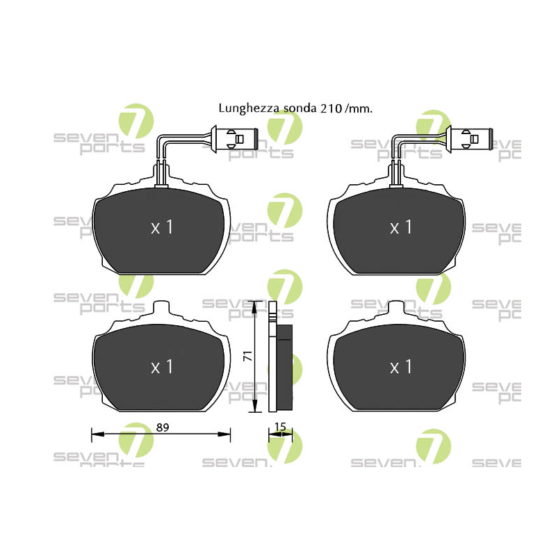 Pastiglie freno asse posteriore - SEVEN