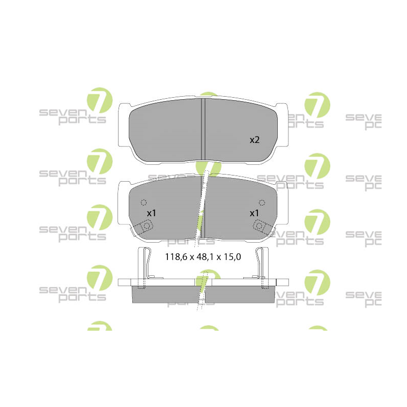 Pastiglie freno asse posteriore - SEVEN