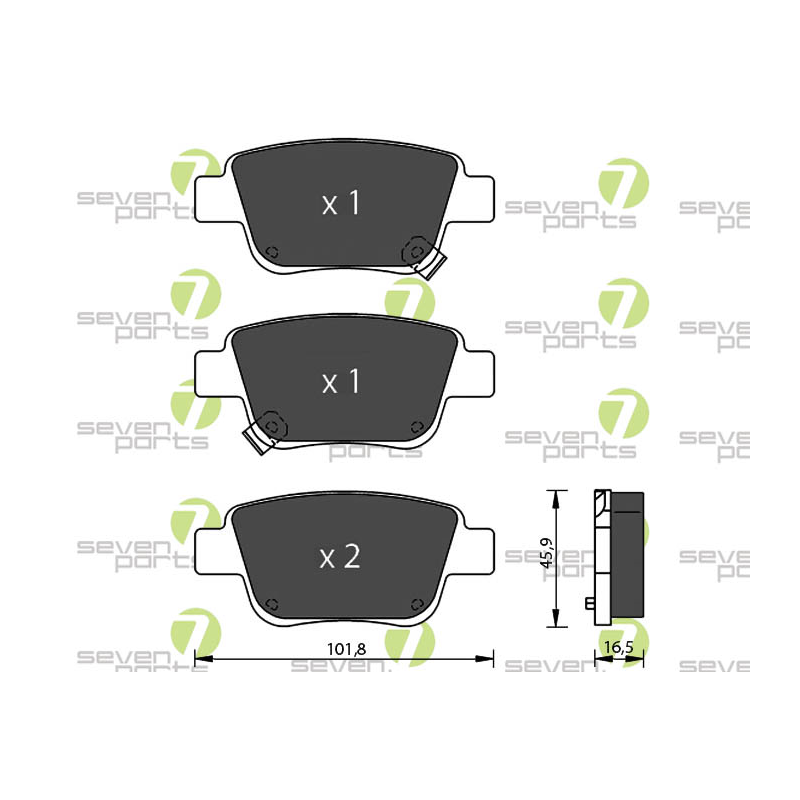 Pastiglie freno asse posteriore - SEVEN