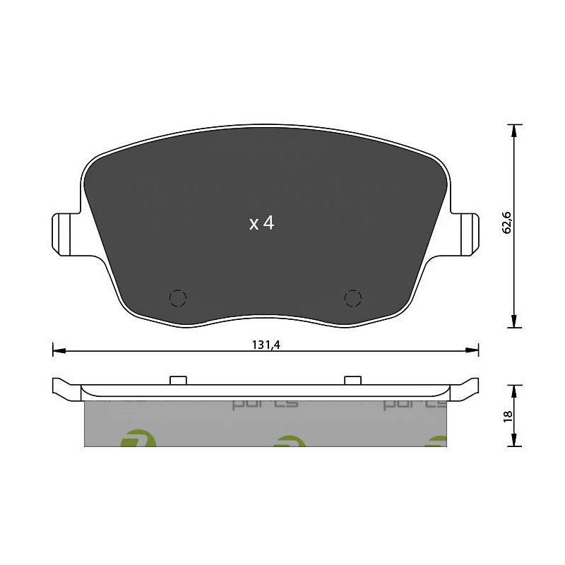 Pastiglie freno asse anteriore - SEVEN