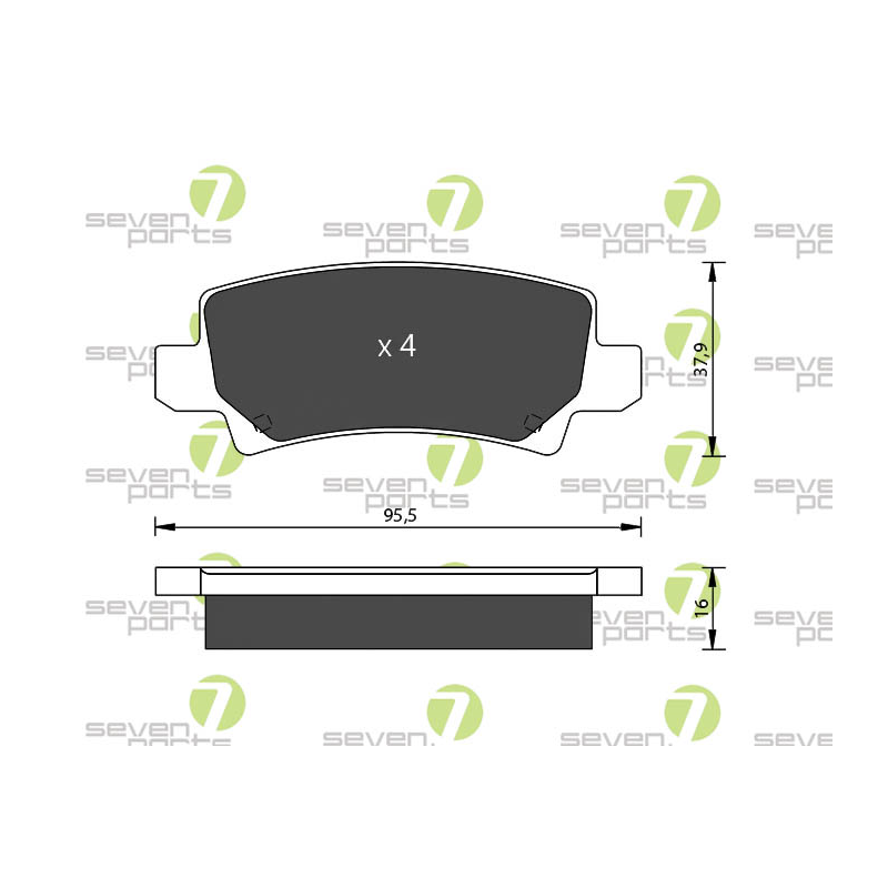 Pastiglie freno asse posteriore - SEVEN