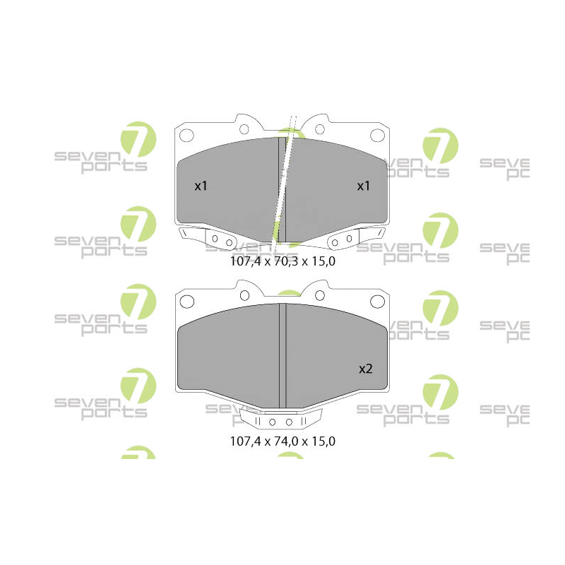 Pastiglie freno asse anteriore - SEVEN