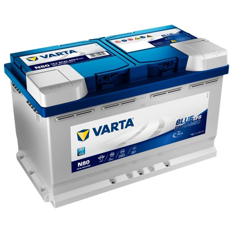 VARTA BLUE Dynamic EFB 80AH 800A315x175x190 (N80)