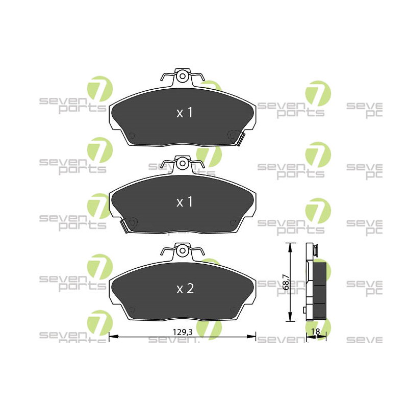 Pastiglie freno asse anteriore - SEVEN