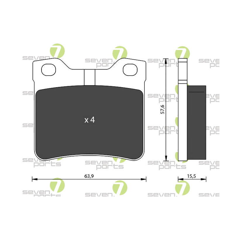 Pastiglie freno asse posteriore - SEVEN