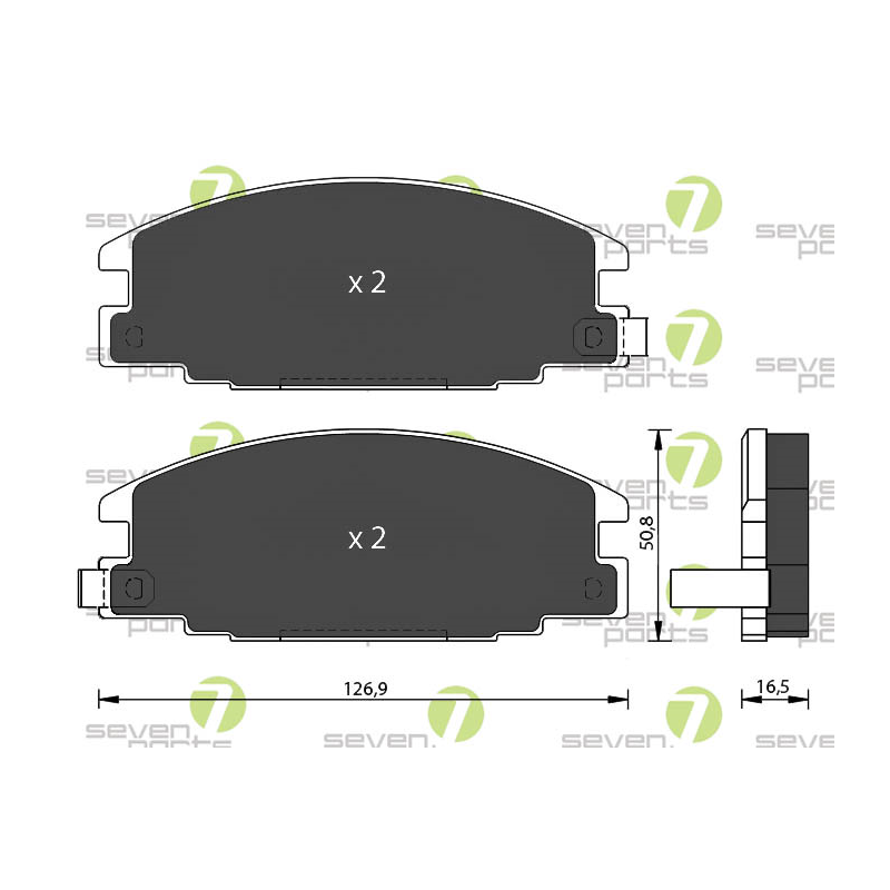 Pastiglie freno asse anteriore - SEVEN