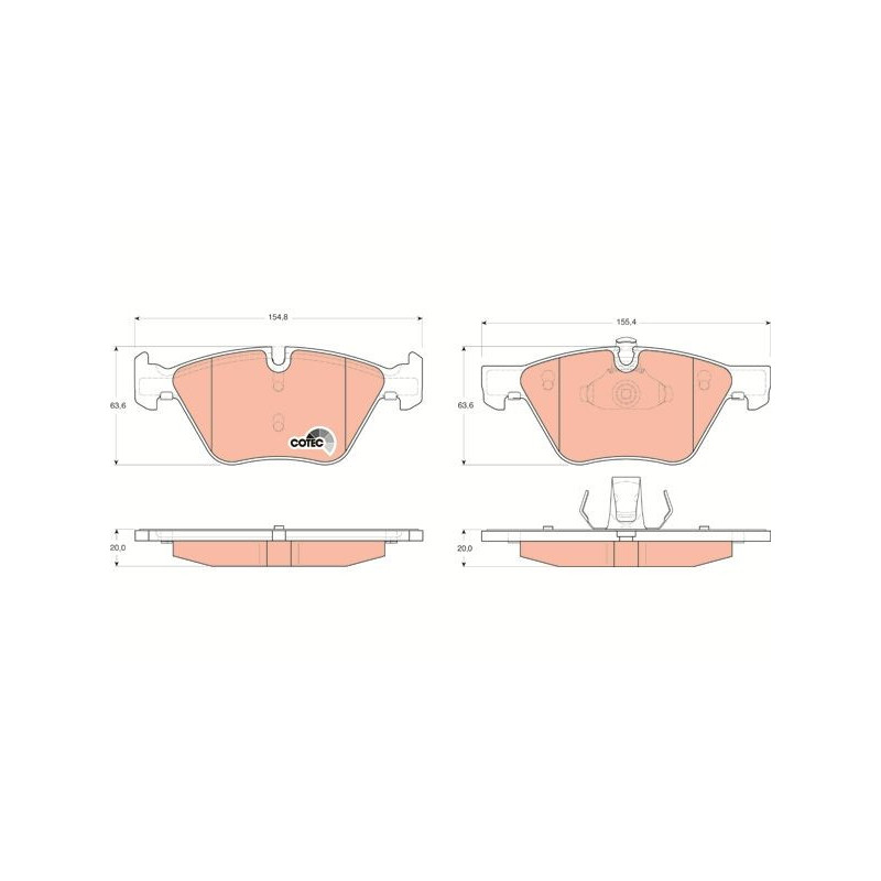Pastiglie freno asse anteriore - TRW