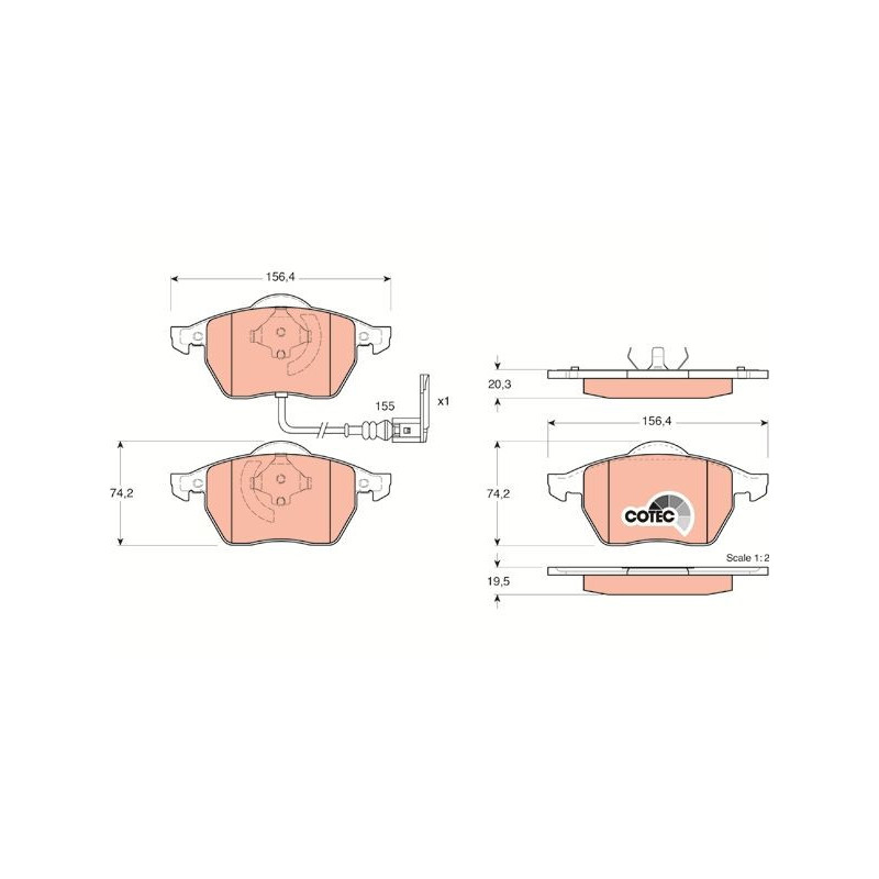 Pastiglie freno asse anteriore - TRW