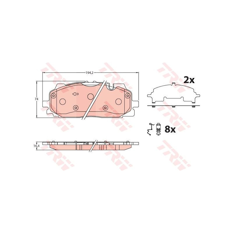 Pastiglie freno asse anteriore - TRW