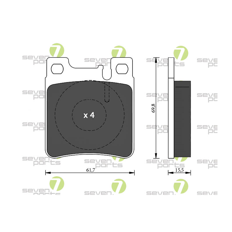 Pastiglie freno asse posteriore - SEVEN