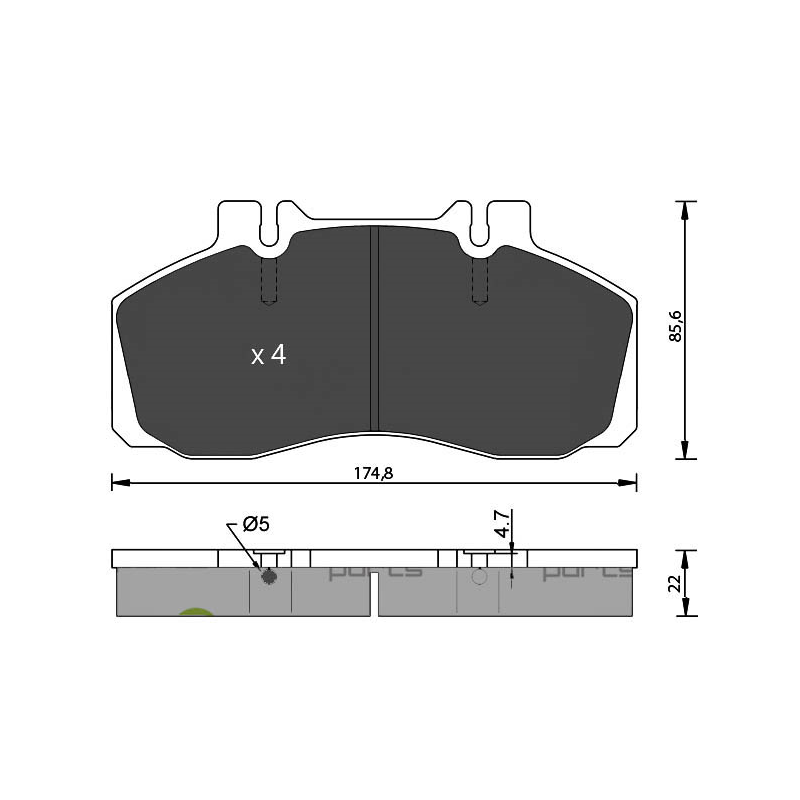 Pastiglie freno asse anteriore - SEVEN