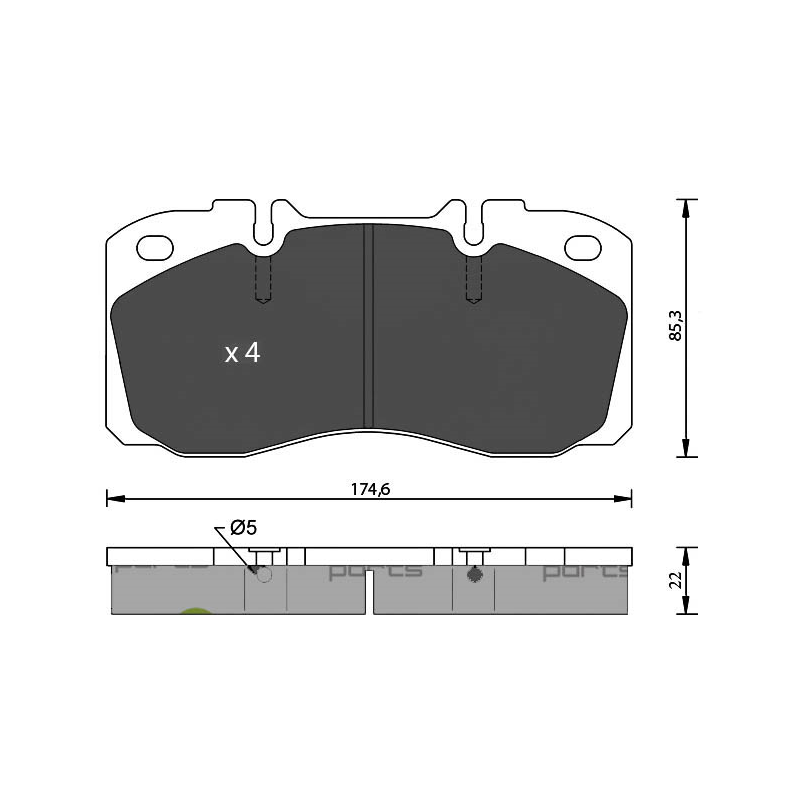 Pastiglie freno asse anteriore - SEVEN