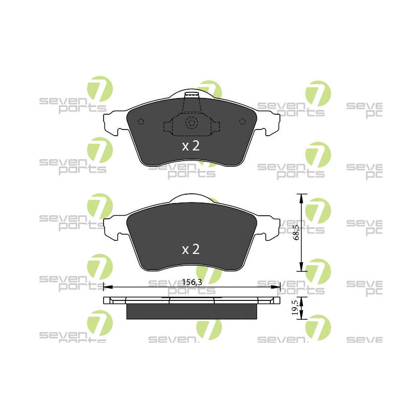 Pastiglie freno asse anteriore - SEVEN