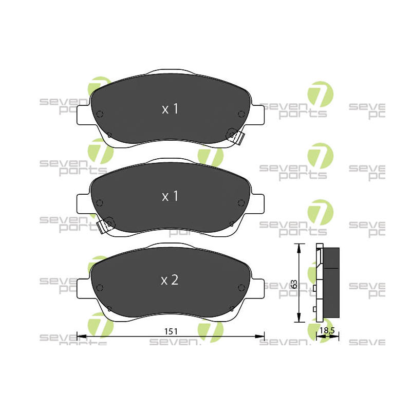 Pastiglie freno asse anteriore - SEVEN