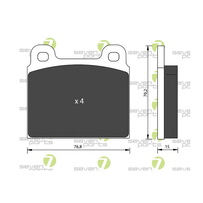 Pastiglie freno asse anteriore - SEVEN