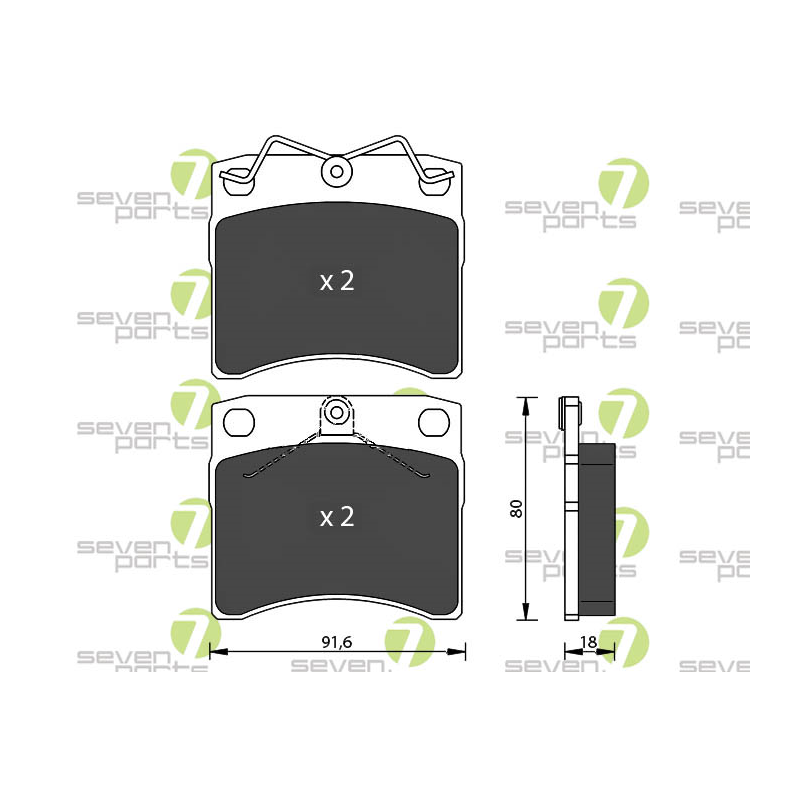 Pastiglie freno asse anteriore - SEVEN