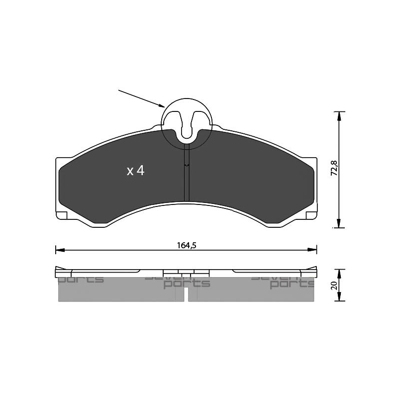 Pastiglie freno asse anteriore - SEVEN