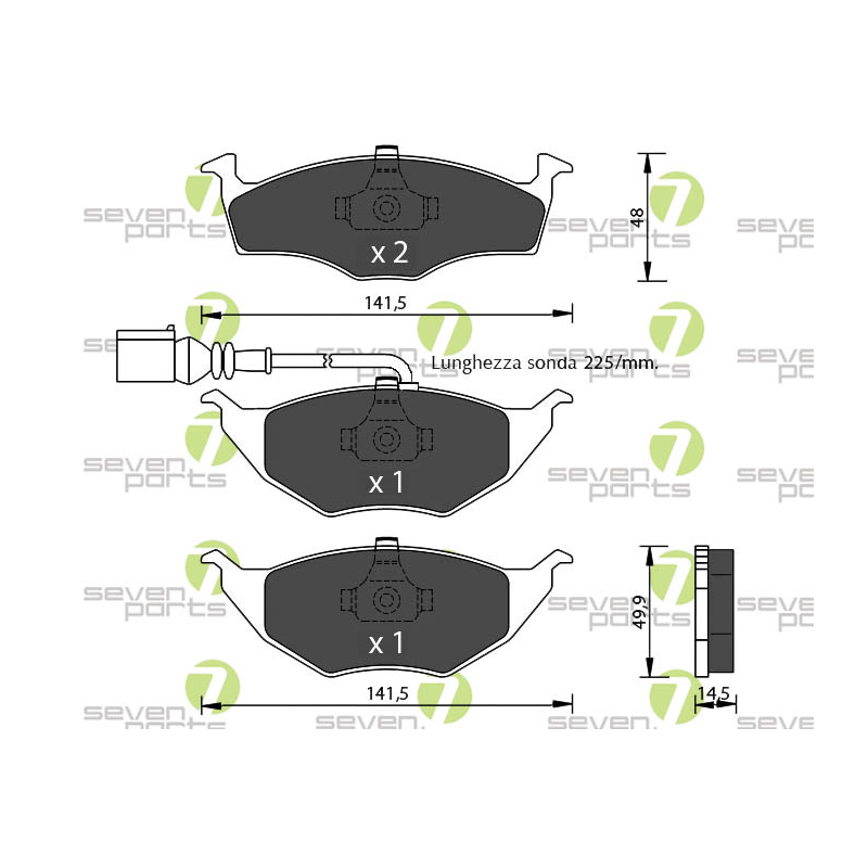 Pastiglie freno asse anteriore - SEVEN