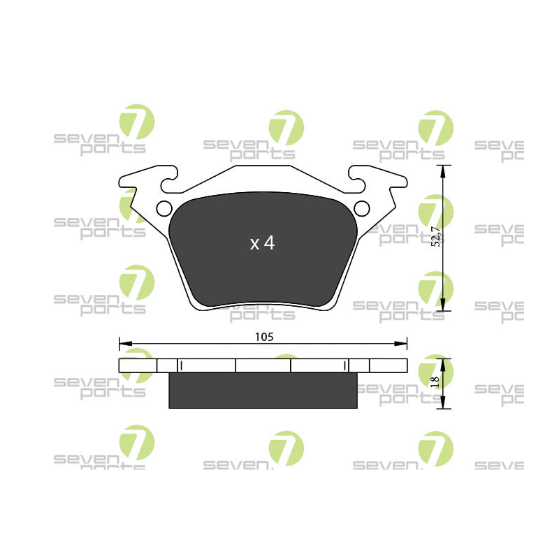Pastiglie freno asse posteriore - SEVEN