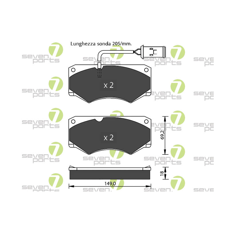 Ganasce freno - SEVEN