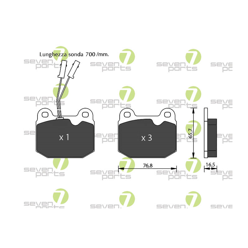 Pastiglie freno asse anteriore - SEVEN