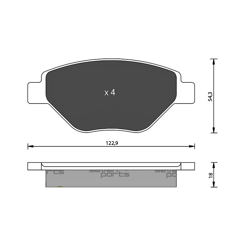 Pastiglie freno asse anteriore - SEVEN